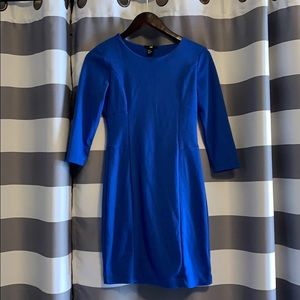 Blue 3/4 sleeve dress